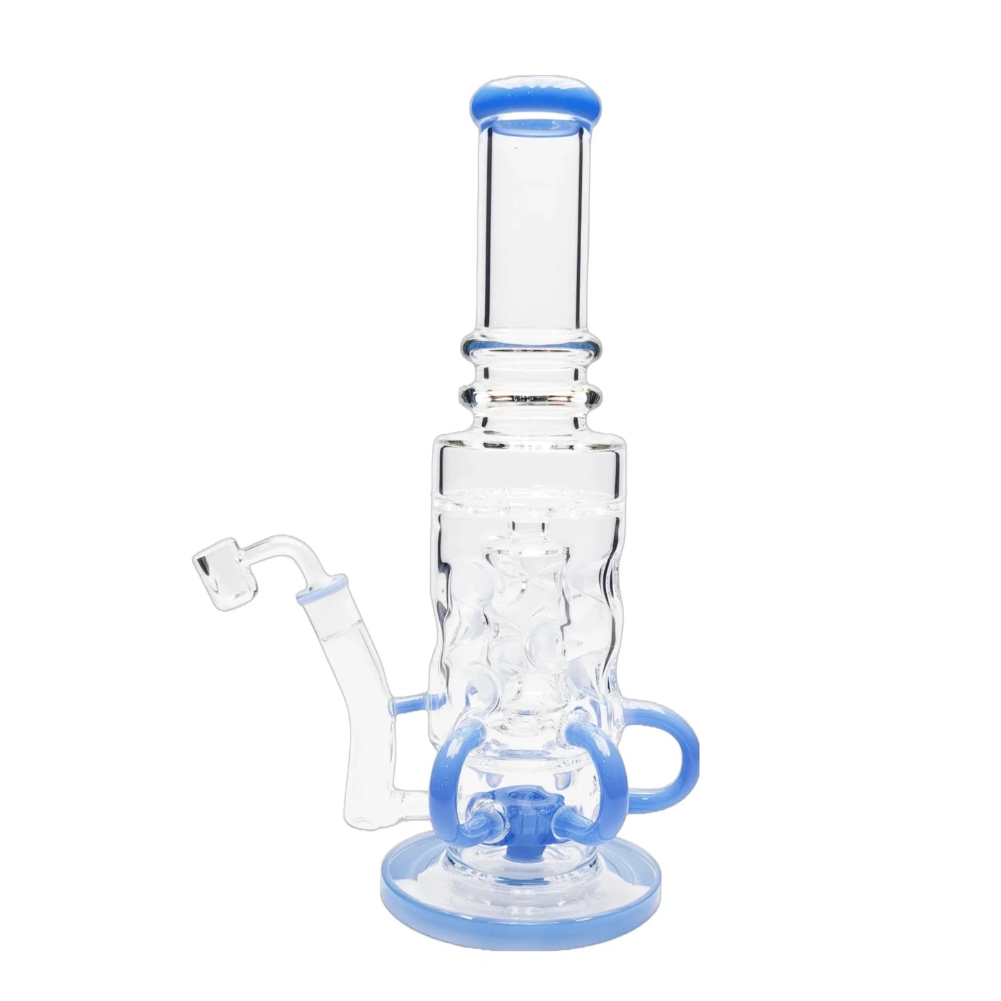 A2Z Trading Tubular Swiss Perc Bong 15in Borosilicate Glass