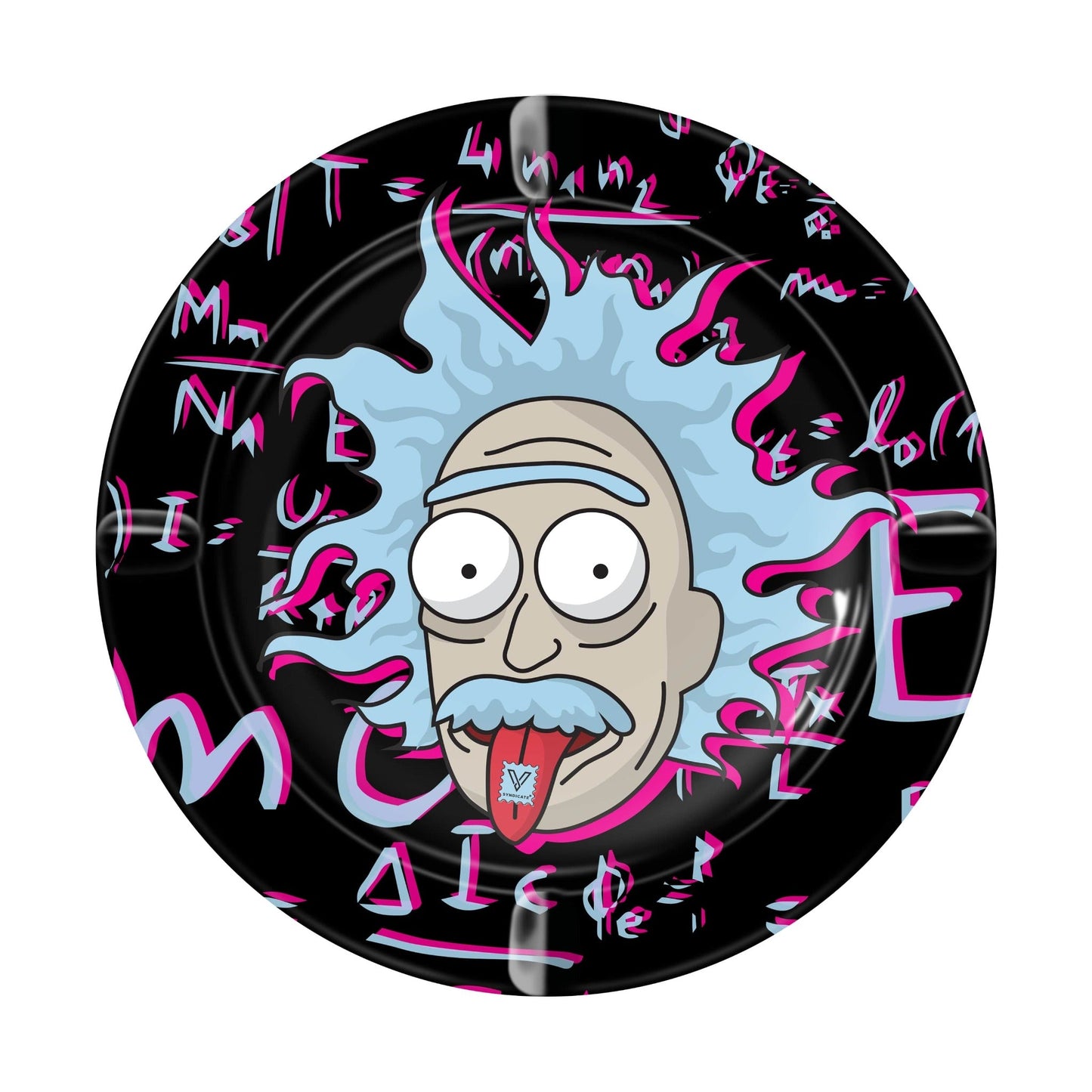 V Syndicate Filthy Genius Round Metal Ashtray 5.5in