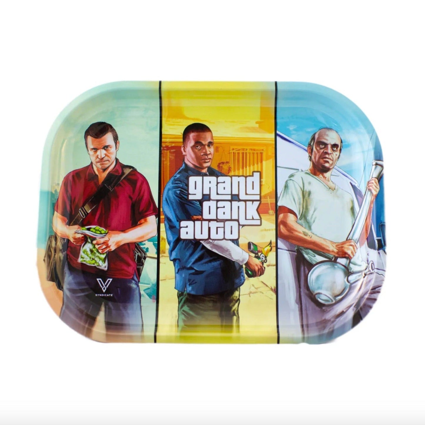 V Syndicate Grand Dank Auto Metal Rolling Tray 8in