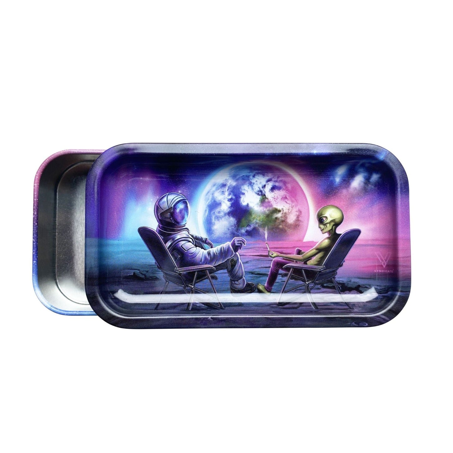 V Syndicate Syndicase Space Set 5in Metal Stash Tin