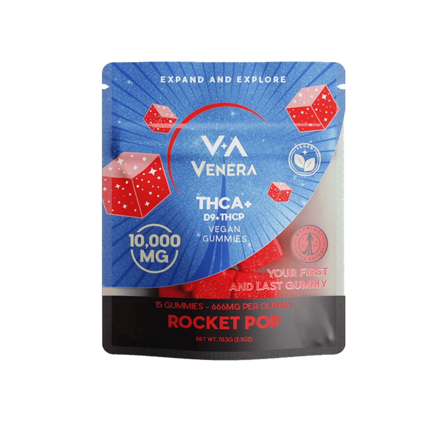Venera THC-A Rocket Pop Gummies 10000mg 15ct