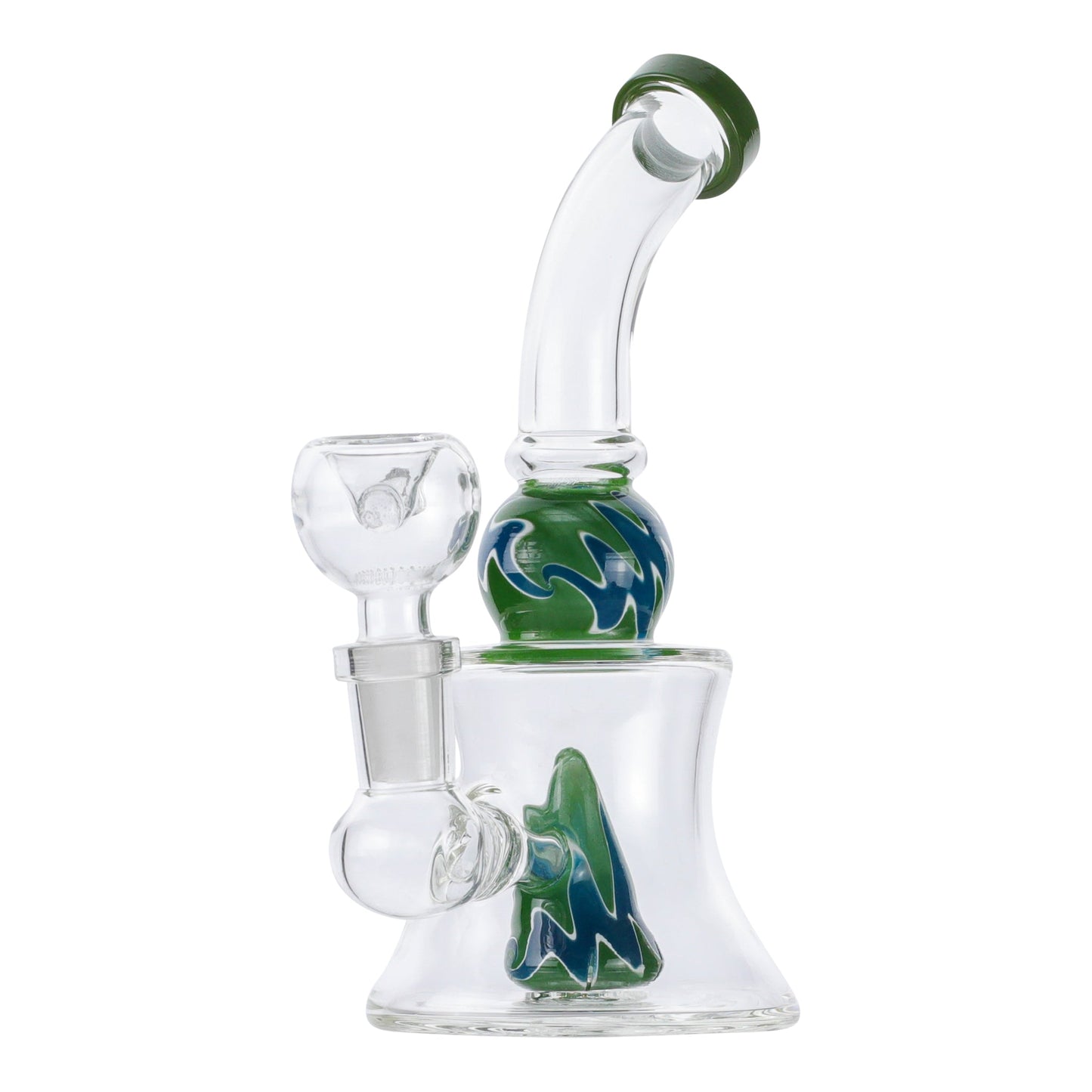 Allied International Wavy Conic Percolator Bong 6in Borosilicate Glass