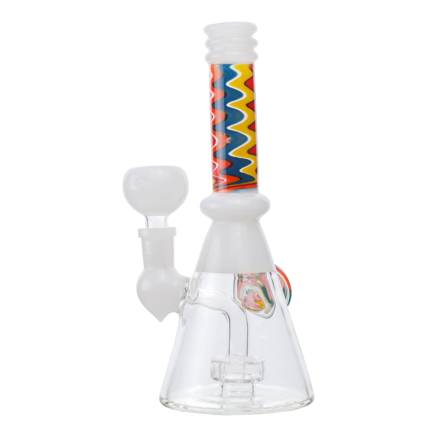 Wavy Train Beaker Bong 8in