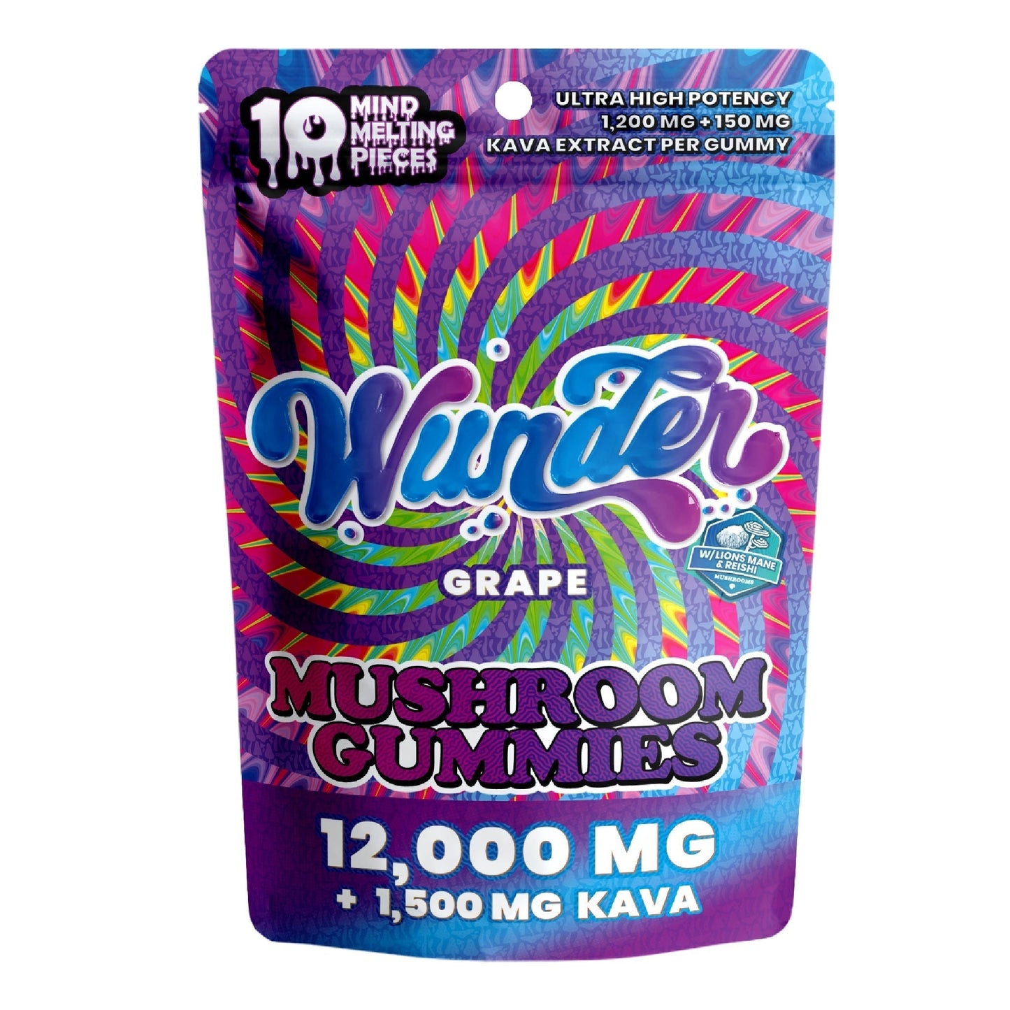Wunder Ultra High Potency Mushroom Gummies 12000mg 10ct