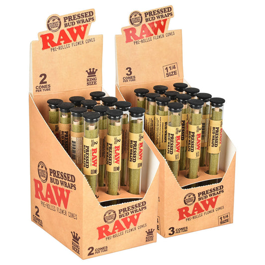 RAW Pressed Bud Wrap Cone | 12pc