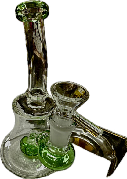 Ripkitty 7” Conical Bong Percolator Color Shower with 14mm Male Bowl