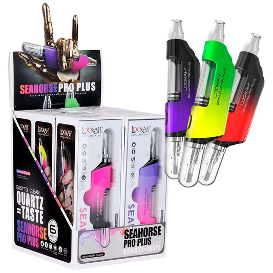 6CT  - Lookah Seahorse PRO Plus Electric Dab Pen Ombre - 650mAh / Assorted Colors