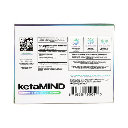 10CT - KetaMIND Euphoric Botanical Blend Tablets - 675mg / 3pc