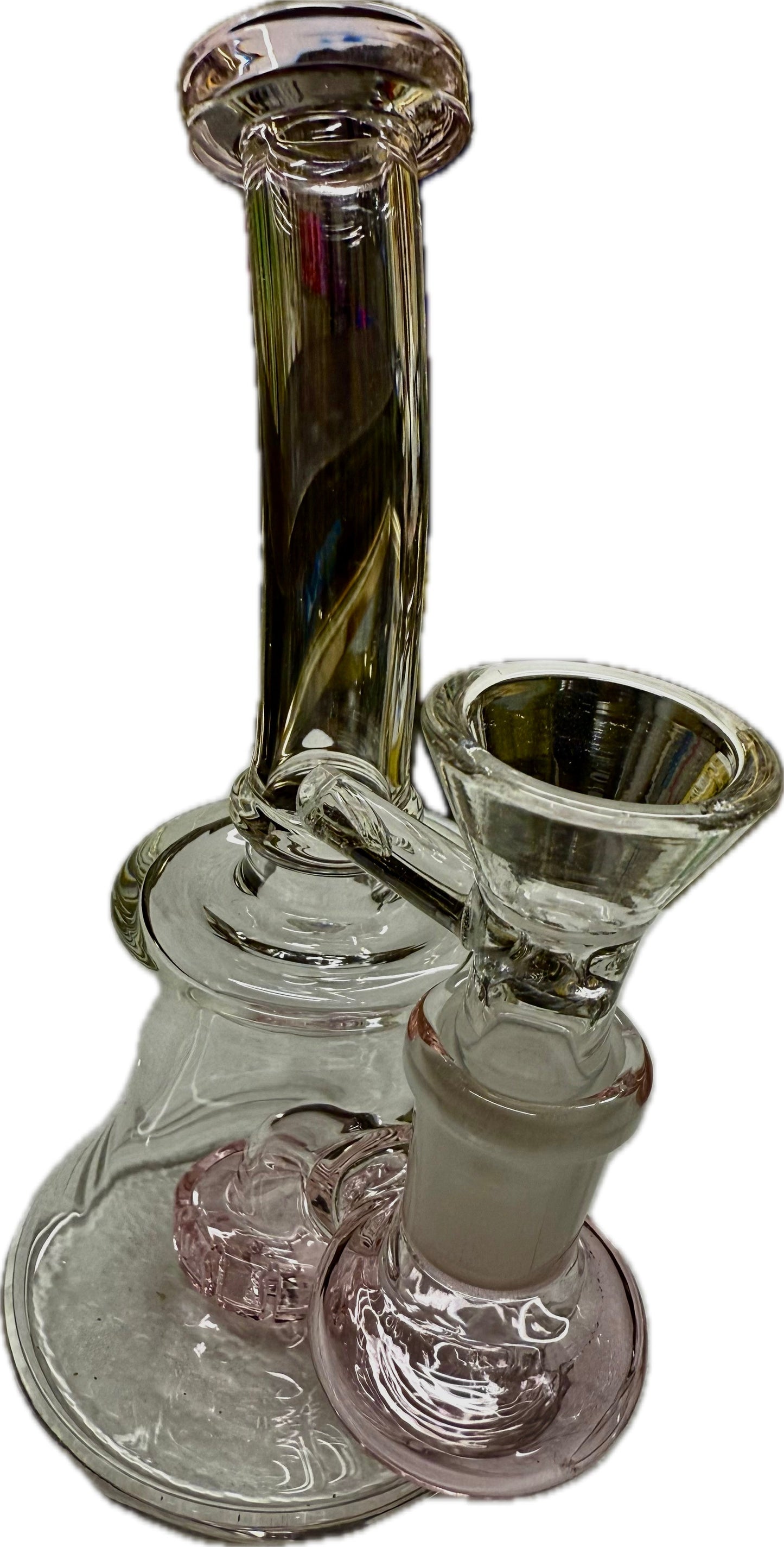 Ripkitty 7” Conical Bong Percolator Color Shower with 14mm Male Bowl