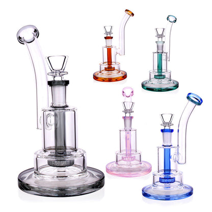 Stacked Chamber Showerhead Perc Bong