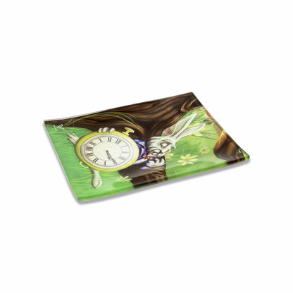 White Rabbit Glass Tray