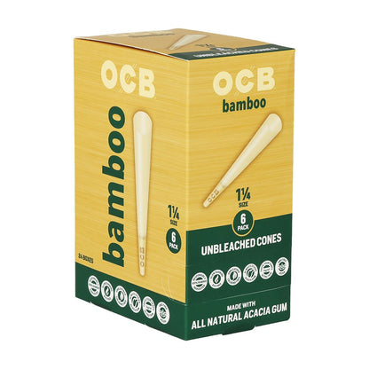 OCB Unbleached Bamboo Pre-Rolled Cones | 24pk