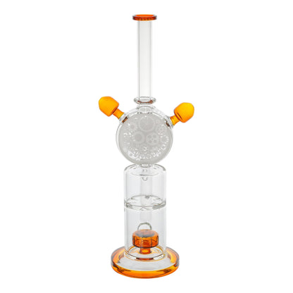 Amy 4:20 Clock Bong 16in Matrix Percolator Borosilicate Glass
