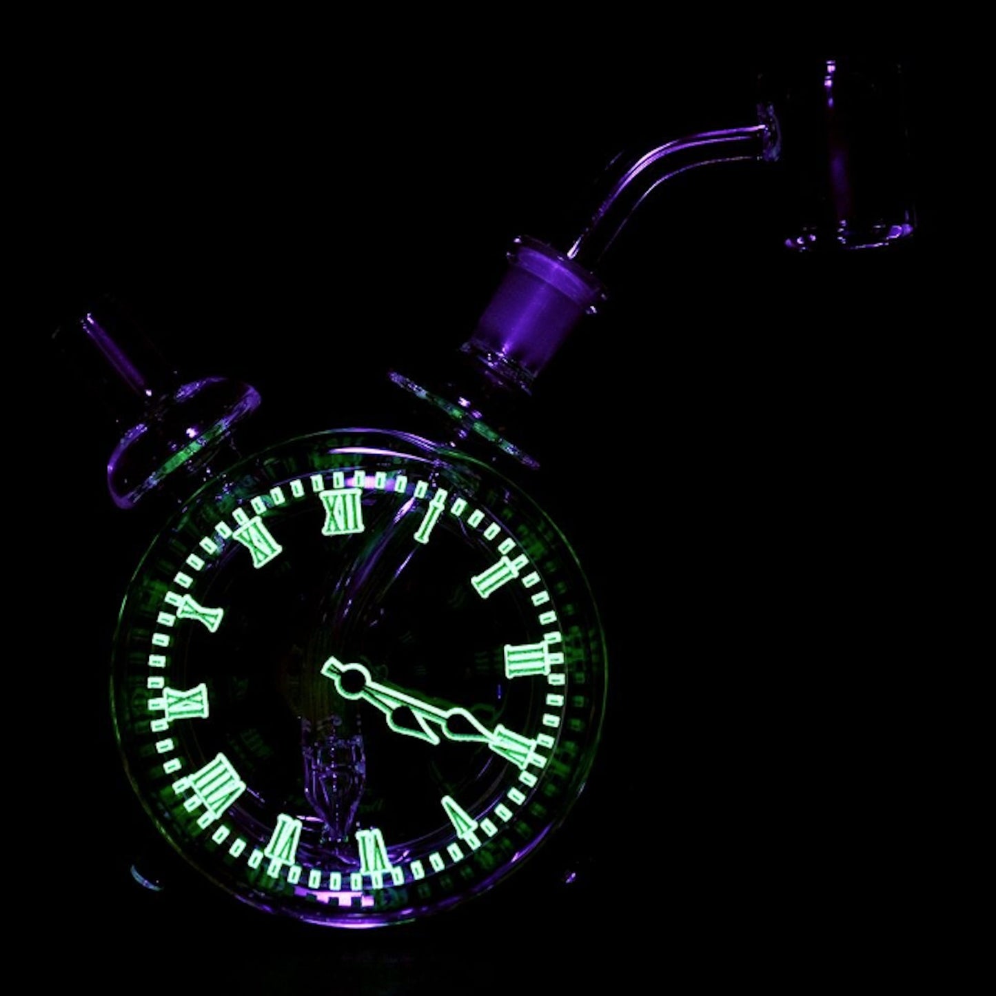 420 O'Clock Glow In the Dark Mini Dab Rig 4in
