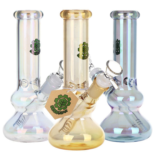 بايب ماء زجاجي مطلي بالكهرباء سعة 8 بوصة من SeshGear Double Bubble / أنثى 14 مم / تختلف الألوان