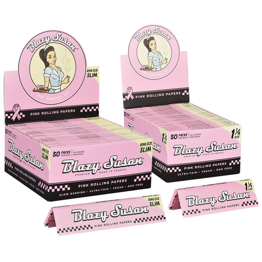 Blazy Susan Pink Rolling Papers | 50pk | 50pc