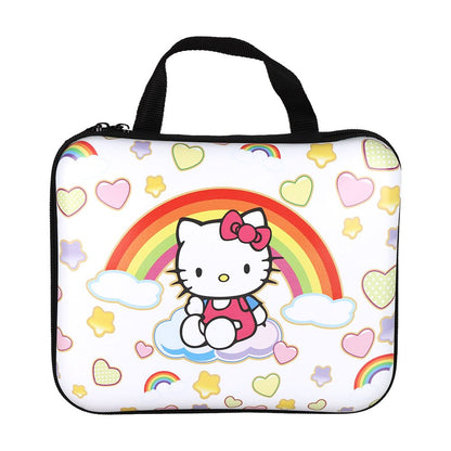 Hello Kitty Juicebox Glass Water Pipe Smoker's Travel Kit - 7" / 14mm F / Rainbow Kitty