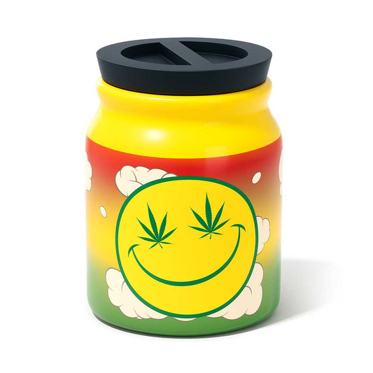 جرة تخزين كبيرة من السيراميك - وجه مبتسم مخدر