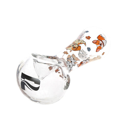 Pulsar Cute Doggies Glass Spoon Pipe - 4.5" 3ct