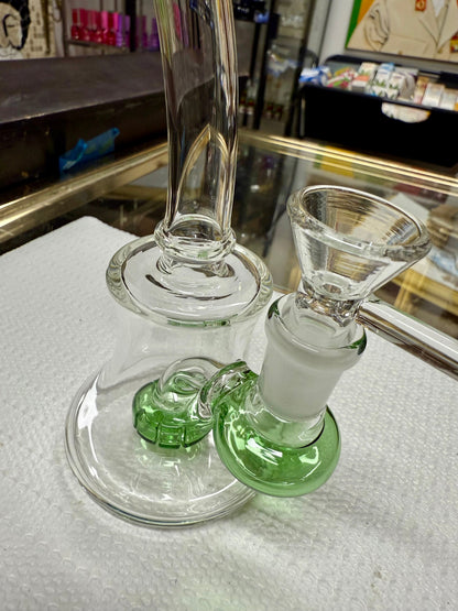 Ripkitty 7” Conical Bong Percolator Color Shower with 14mm Male Bowl