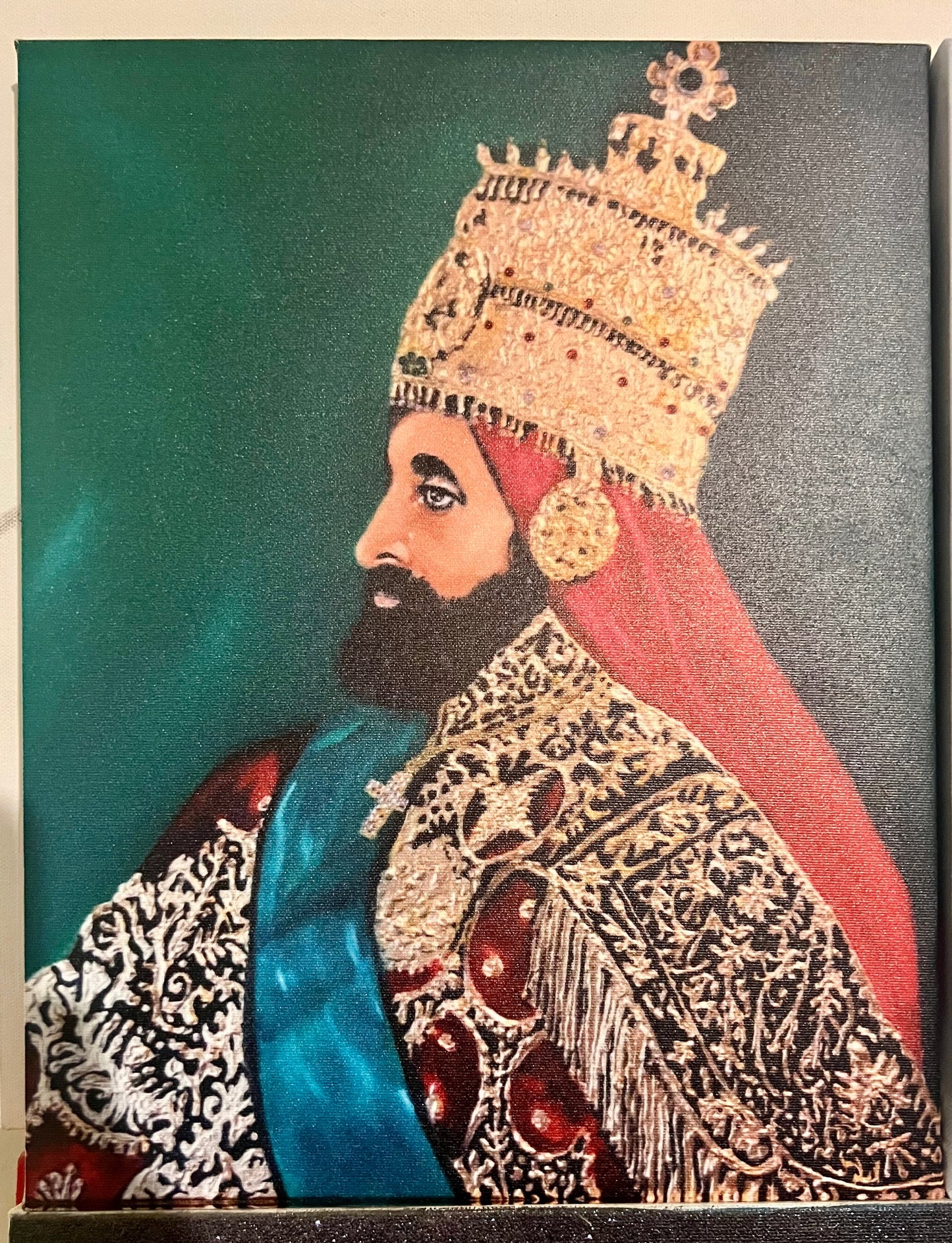 Ripkitty x Fawaz Arts - Haile Selassie Coronation Canvas Wrap (14"x11")
