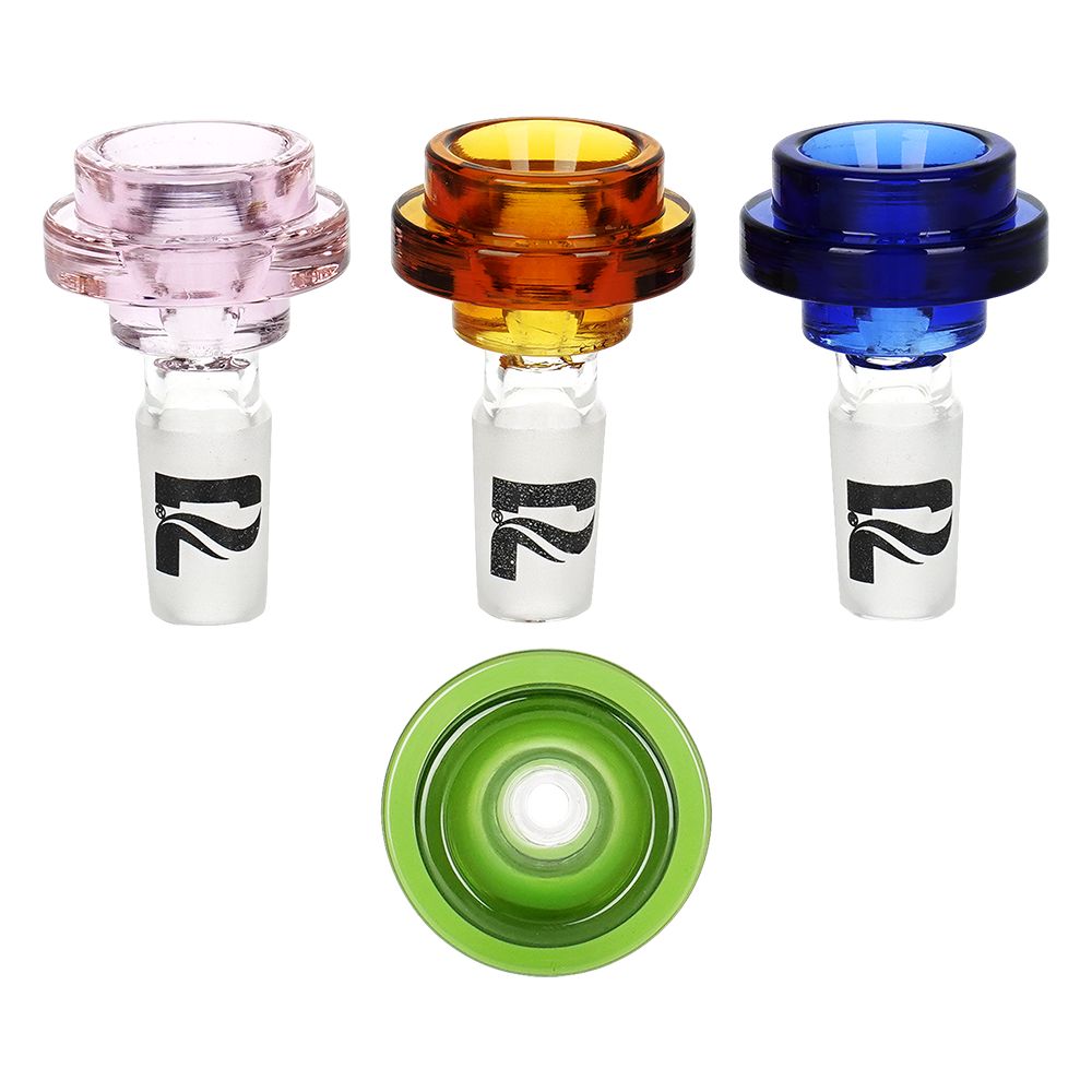 9CT - Pulsar Cool Ring Glass Herb Slide - 14mm M / Assorted Colors