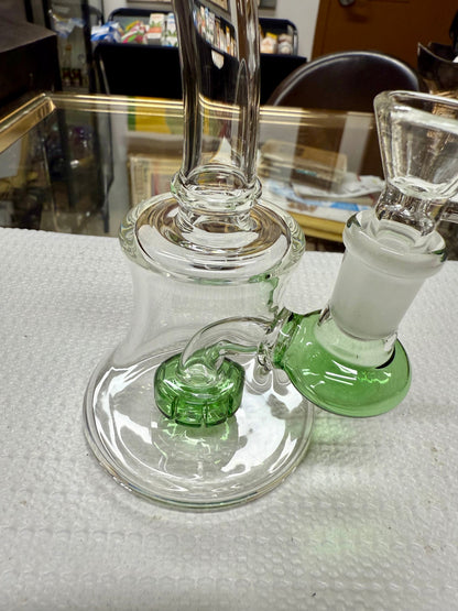 Ripkitty 7” Conical Bong Percolator Color Shower with 14mm Male Bowl