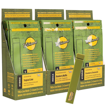 Wildwood Dispensary Grade Live Resin THCA Disposable | 2g | 5ct