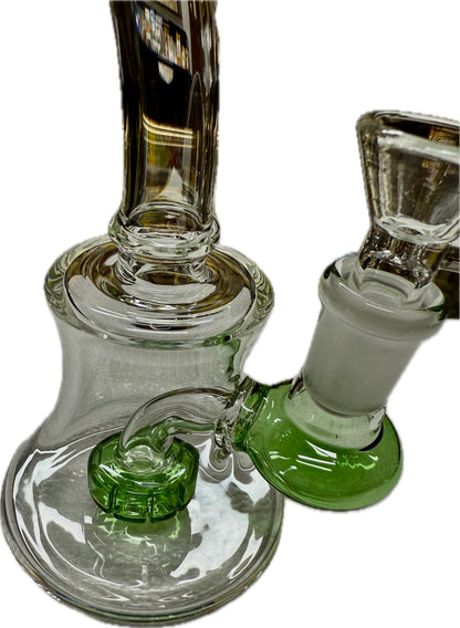 Ripkitty 7” Conical Bong Percolator Color Shower with 14mm Male Bowl