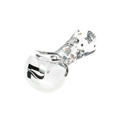 Pulsar Cute Kitties Glass Spoon Pipe - 4.5" 3ct