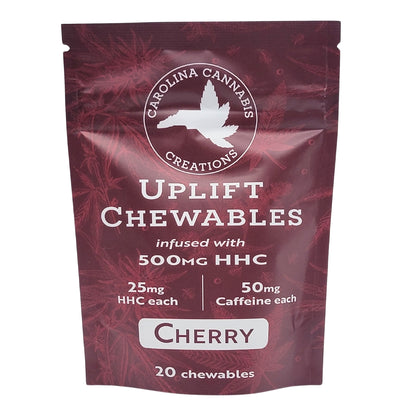 Uplift Chewables | HHC+Caffeine | Cherry 20ct bag