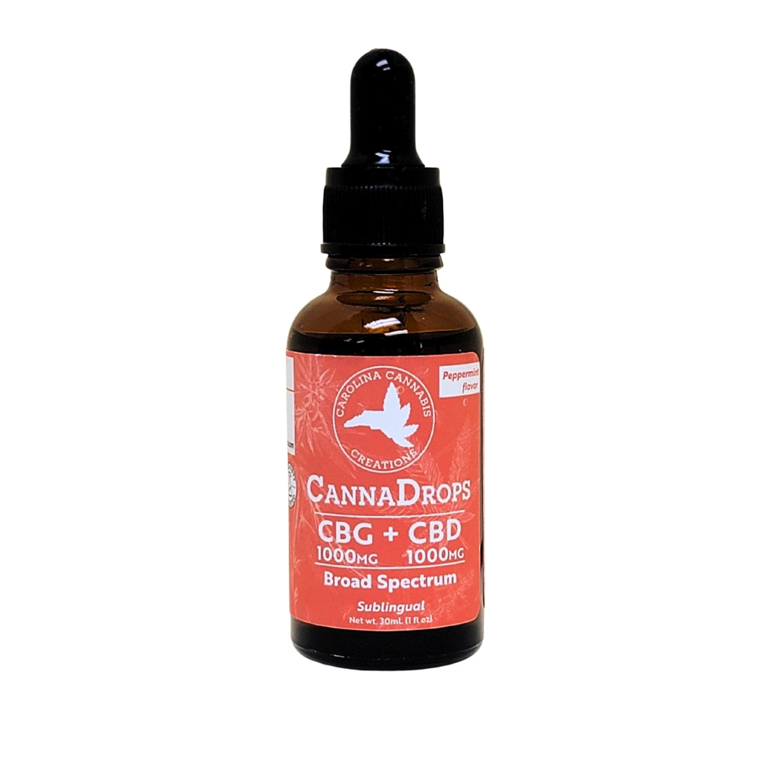 CBD + CBG Oil | 1:1 Formula | Peppermint | Carolina Cannabis Creations