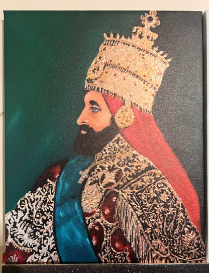 Ripkitty x Fawaz Arts - Haile Selassie Coronation Canvas Wrap (14"x11")
