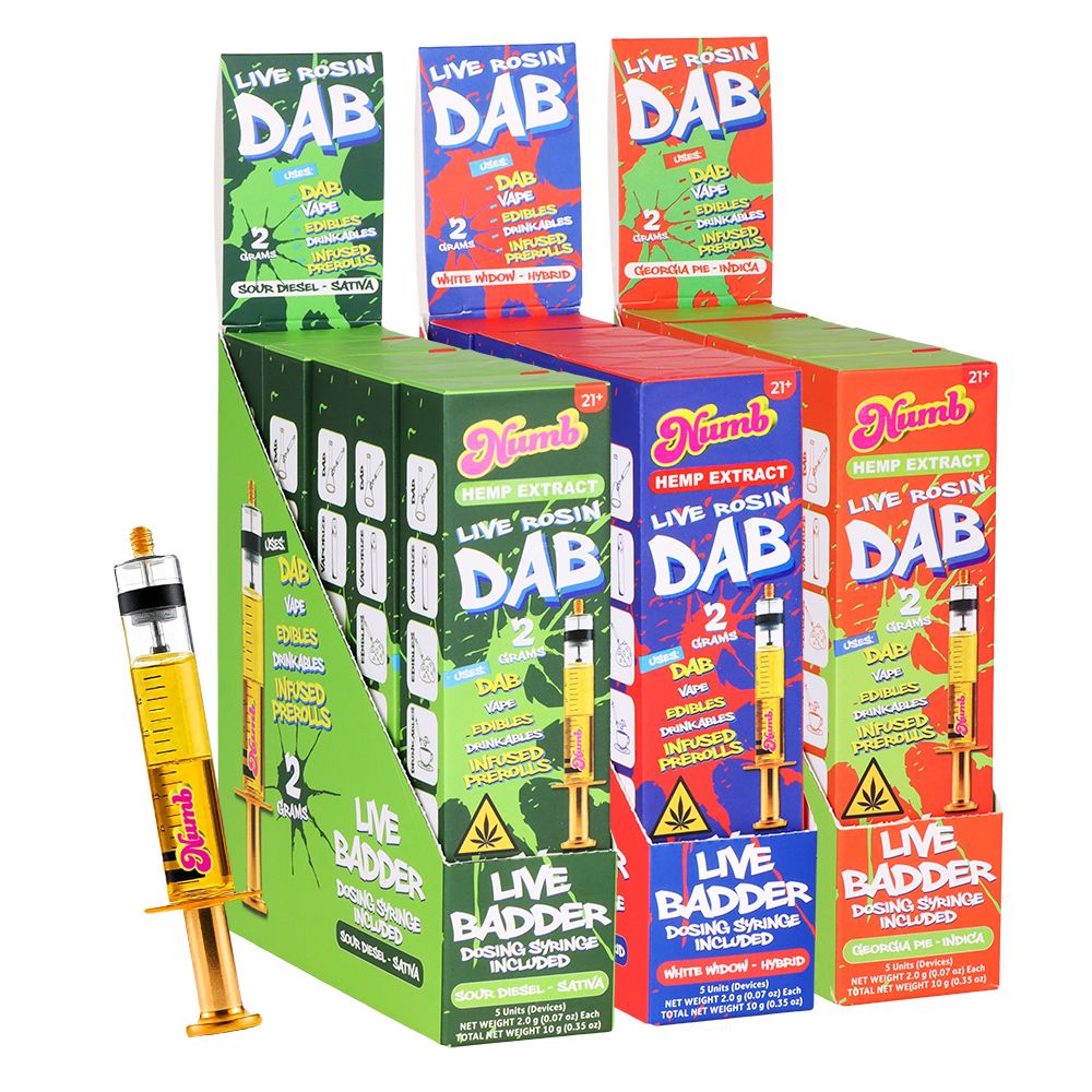 Numb THCA Live Rosin Badder Glass Syringe | 2g | 5ct
