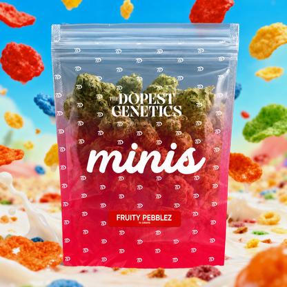 The Dopest Minis Fruity Pebblez 14g Hybrid THCA Flower