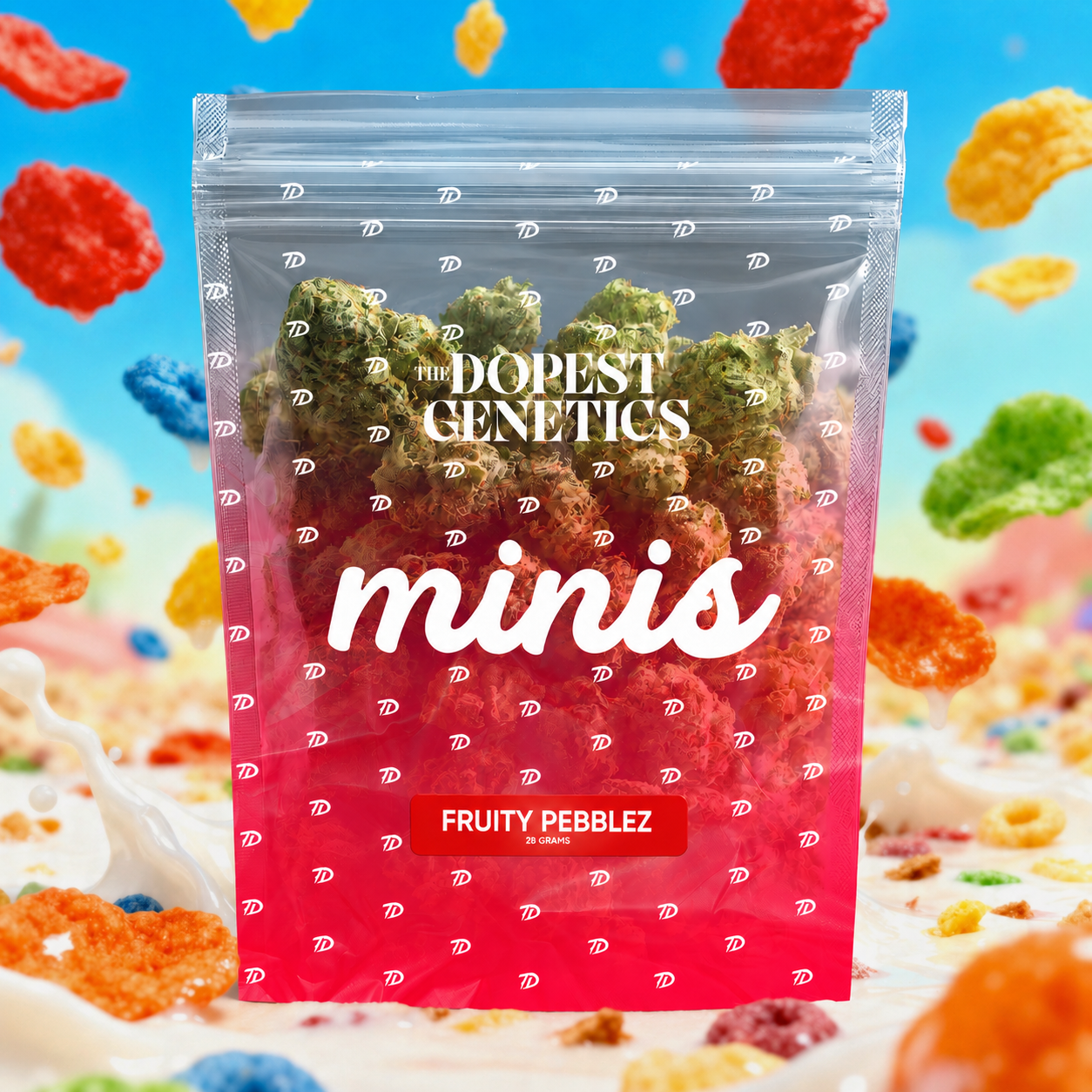 The Dopest Minis Fruity Pebblez 14g Hybrid THCA Flower