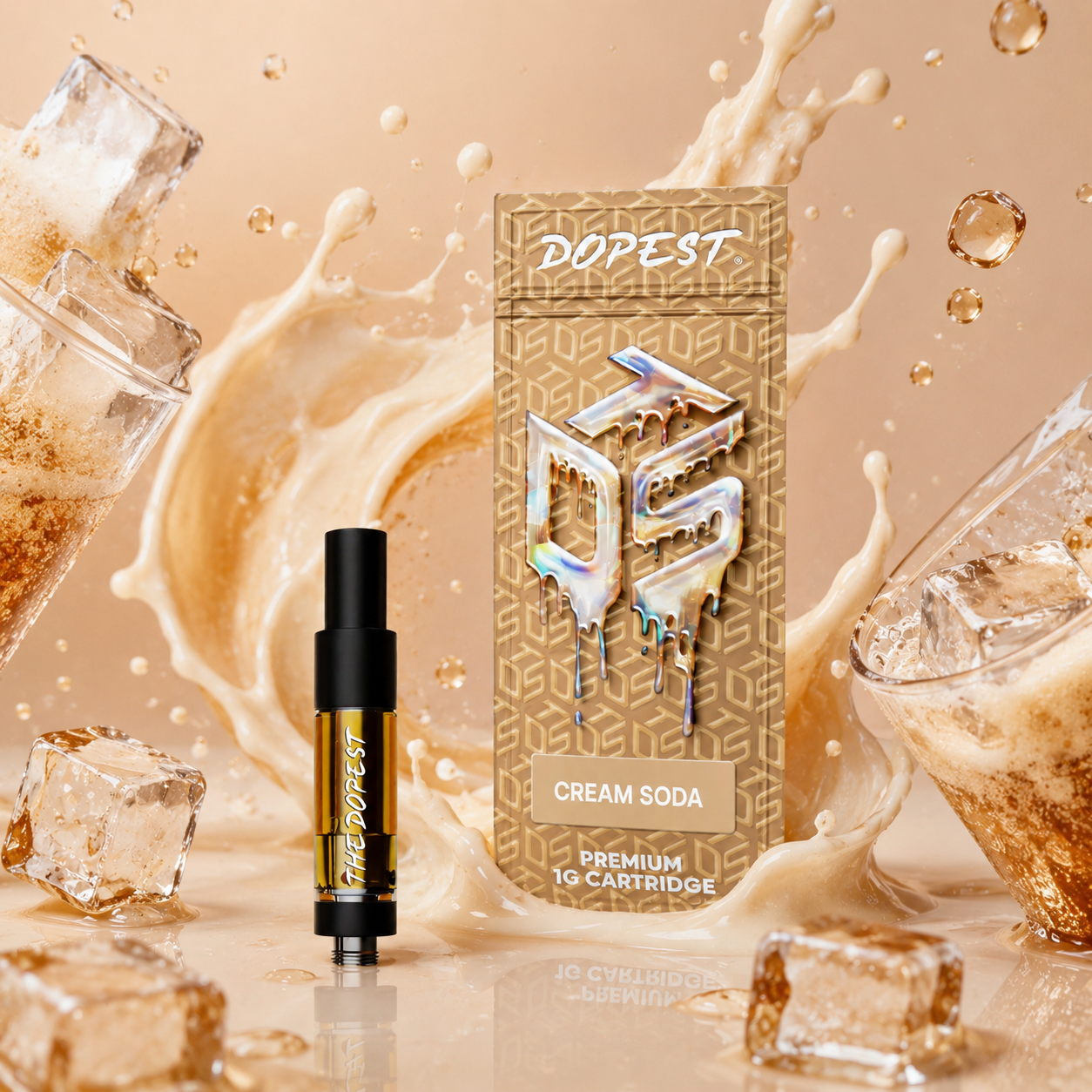The Dopest Cream Soda THCA Vape Cartridge 1g
