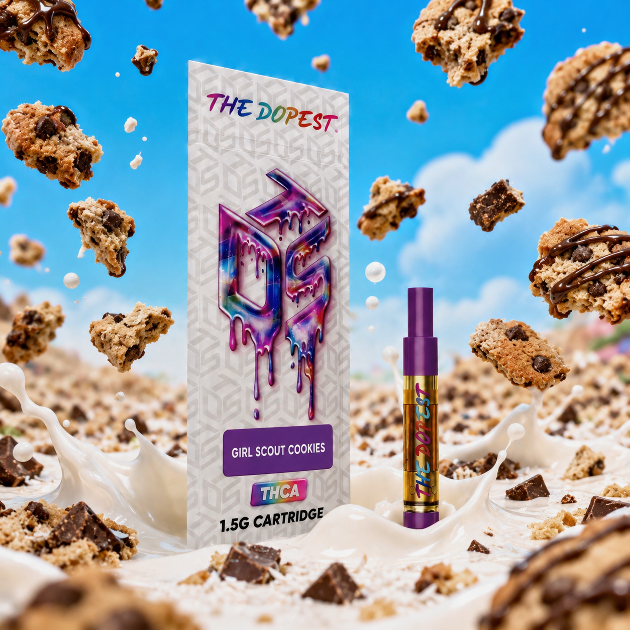 The Dopest Girl Scout Cookies 1.5G Liquid Diamonds THCA Vape Cartridge