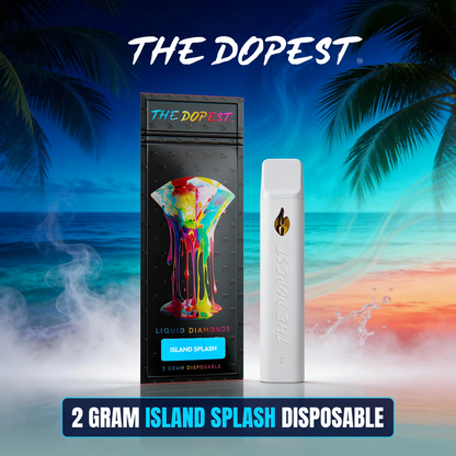 The Dopest Island Splash 2G THCA Liquid Diamonds Hybrid Disposable