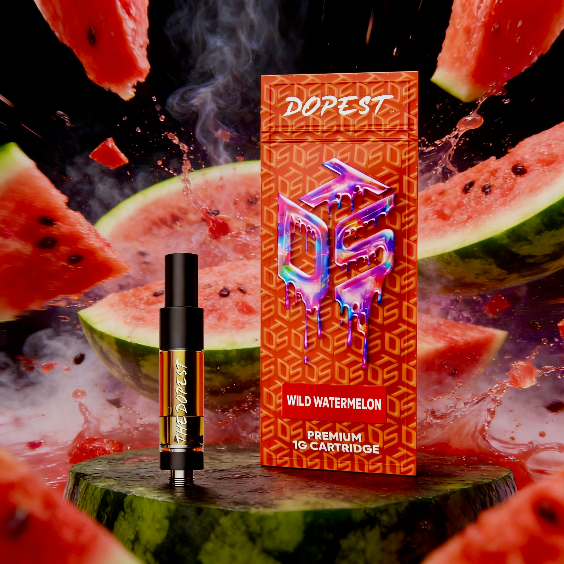 The Dopest Wild Watermelon THCA Vape Cartridge 1g
