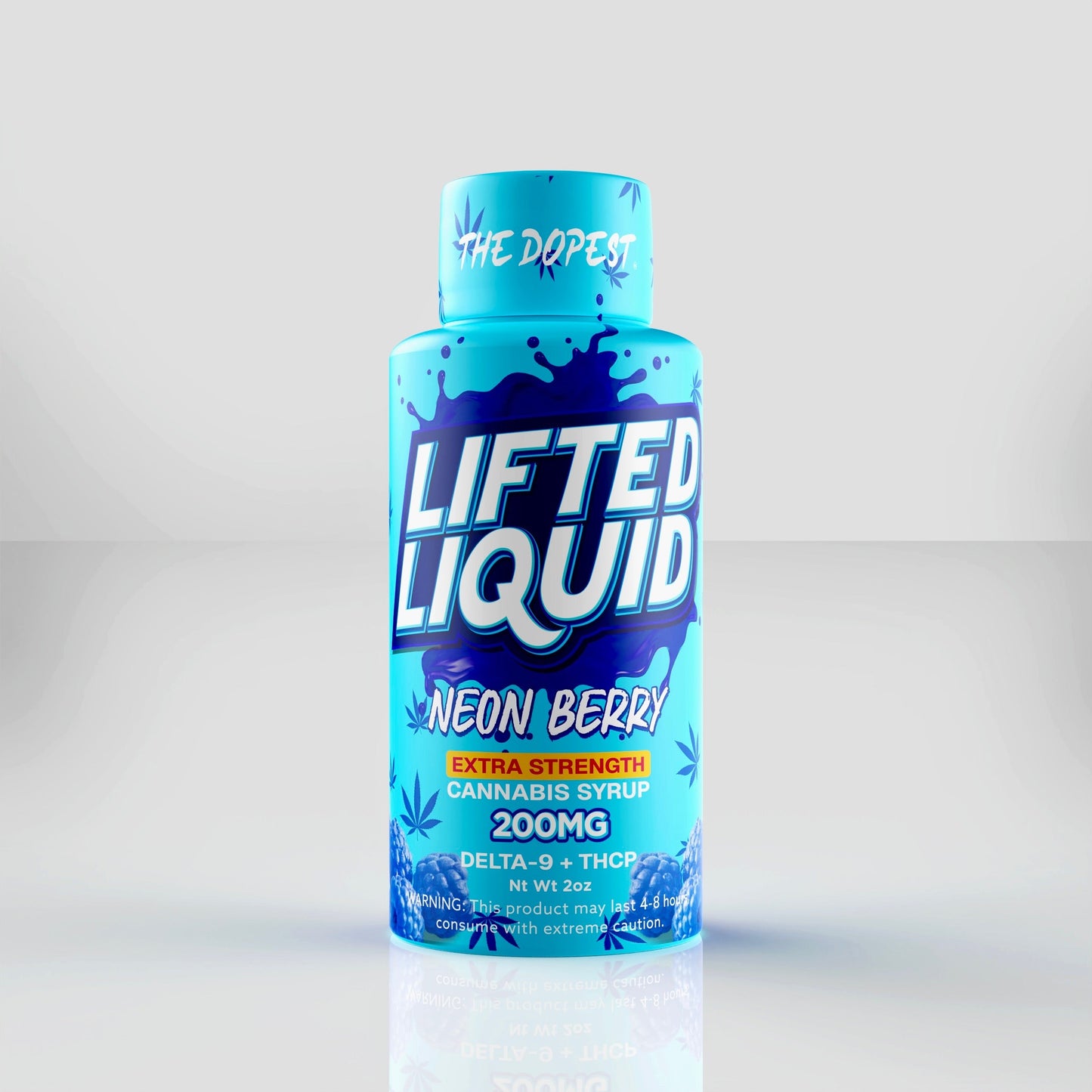 The Dopest Lifted Liquid Neon Berry D9 Thcp Syrup 200mg