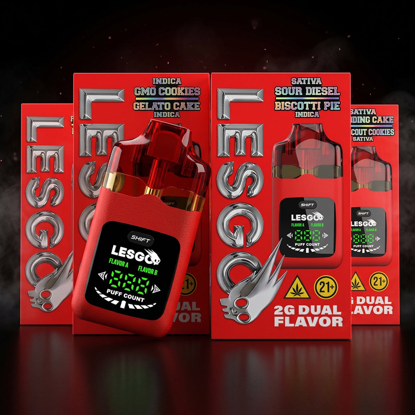 Lesgo Switch THC-A Vaporizer 2000mg Dual Strain