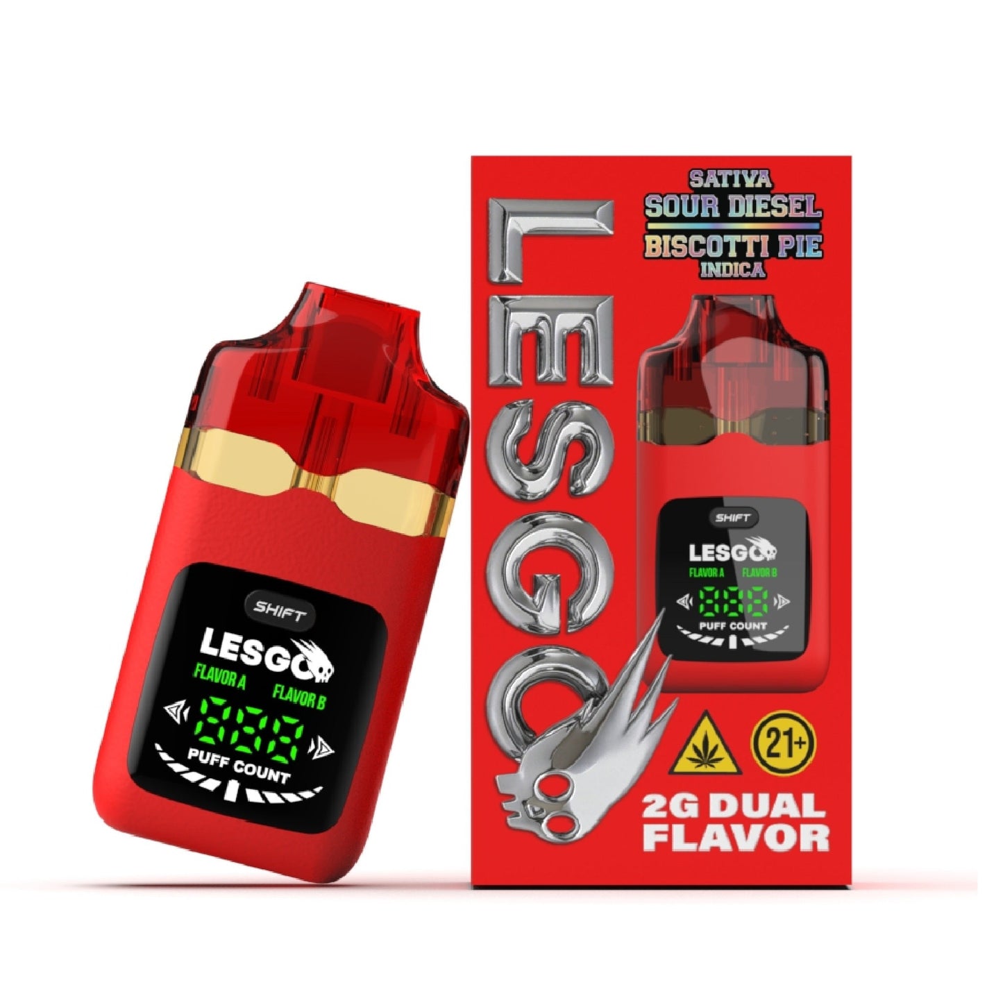 Lesgo Switch THC-A Vaporizer 2000mg Dual Strain
