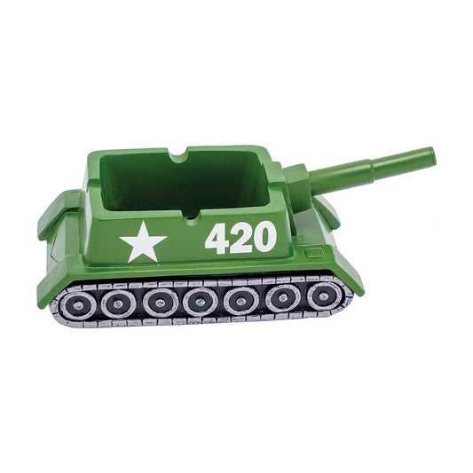طفاية سجاير خضراء 420 على شكل خزان