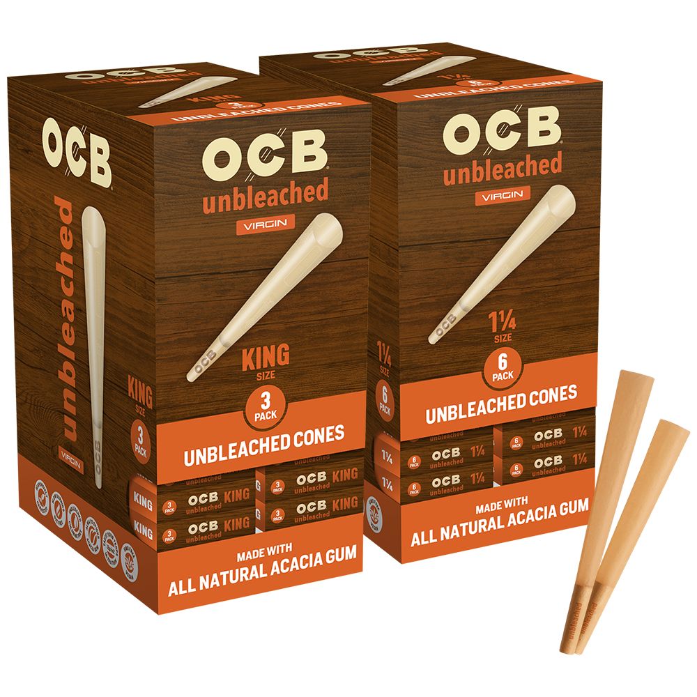 OCB Unbleached Pre-Rolled Cones | 24pk