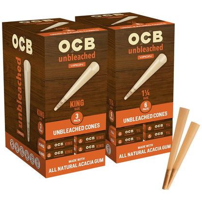 OCB Unbleached Pre-Rolled Cones | 24pk
