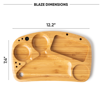 BLAZE Wooden Stash Rolling Tray with Accessories | BlueBus Fine Tools