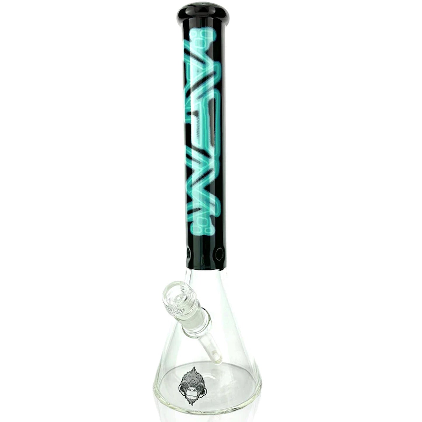 AFM Glass Neon Beaker Bong 16in Borosilicate Glass