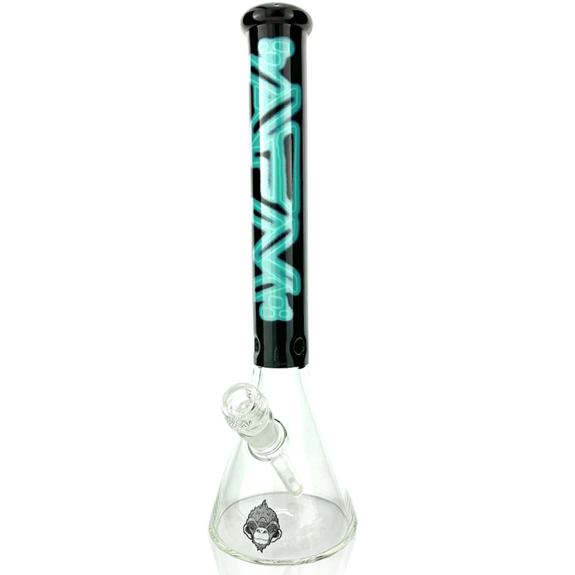 AFM Glass Neon Beaker Bong 16in Borosilicate Glass