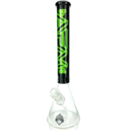 AFM Glass Neon Beaker Bong 16in Borosilicate Glass